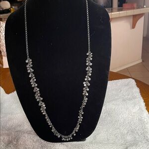 Dazzling Silver Crystal Vine Necklace